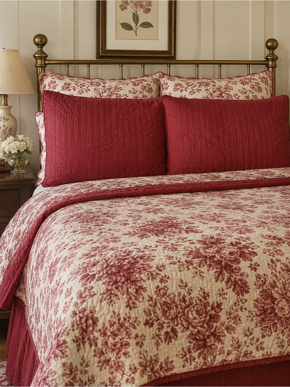 Pottery Barn Hanna Standard Shams Set of 2 Burgundy Linen Cotton New in Package